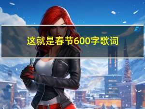 这就是春节600字歌词