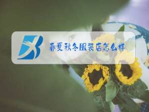 春夏秋冬服装店怎么样