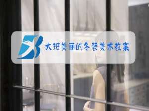大班美丽的冬装美术教案