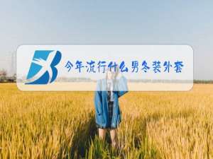 今年流行什么男冬装外套