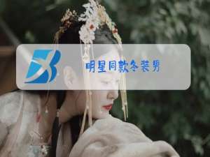 明星同款冬装男