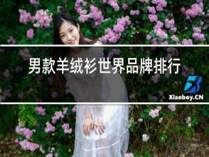 男款羊绒衫世界品牌排行榜