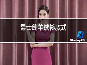 男士纯羊绒衫款式