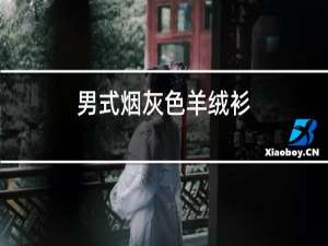 男式烟灰色羊绒衫