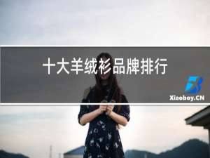 十大羊绒衫品牌排行