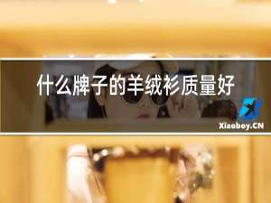 什么牌子的羊绒衫质量好