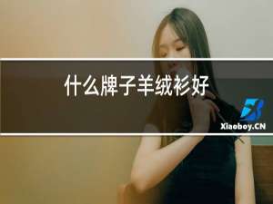 什么牌子羊绒衫好