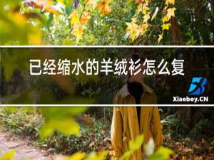 已经缩水的羊绒衫怎么复原