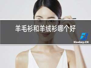 羊毛衫和羊绒衫哪个好