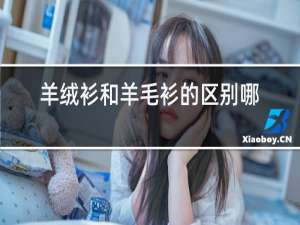 羊绒衫和羊毛衫的区别哪个好