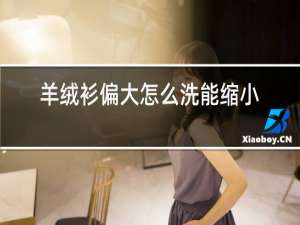 羊绒衫偏大怎么洗能缩小点
