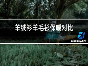 羊绒衫羊毛衫保暖对比