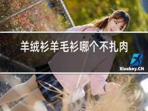 羊绒衫羊毛衫哪个不扎肉