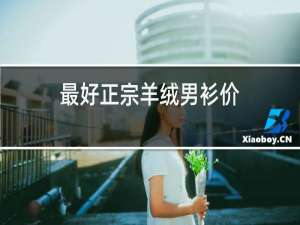 最好正宗羊绒男衫价