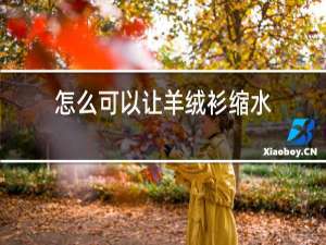 怎么可以让羊绒衫缩水