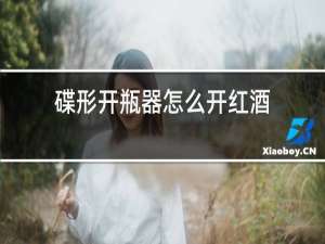 碟形开瓶器怎么开红酒
