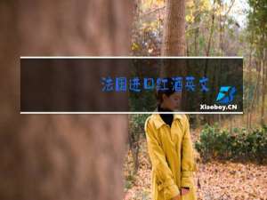法国进口红酒英文