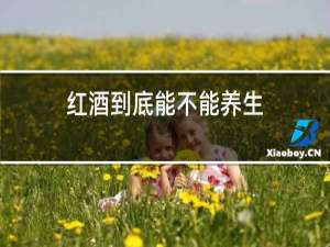 红酒到底能不能养生
