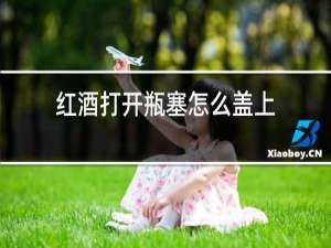 红酒打开瓶塞怎么盖上