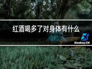 红酒喝多了对身体有什么坏处