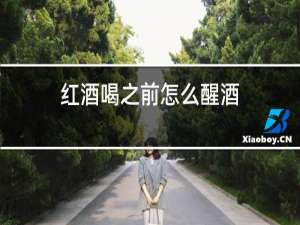 红酒喝之前怎么醒酒