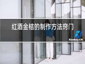 红酒金桔的制作方法窍门