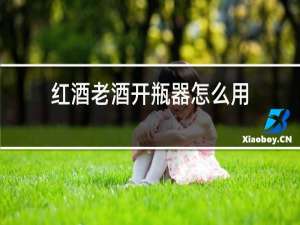 红酒老酒开瓶器怎么用