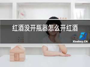 红酒没开瓶器怎么开红酒