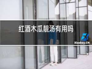 红酒木瓜靓汤有用吗