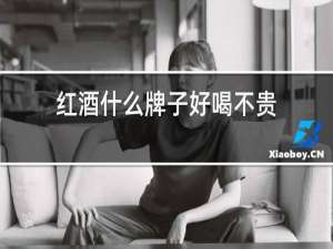 红酒什么牌子好喝不贵
