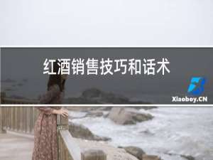 红酒销售技巧和话术