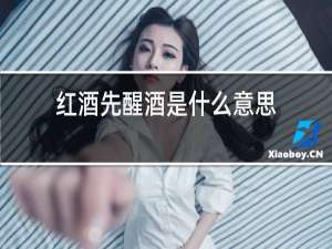 红酒先醒酒是什么意思
