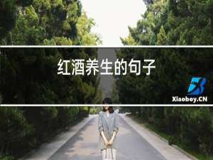 红酒养生的句子