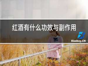 红酒有什么功效与副作用