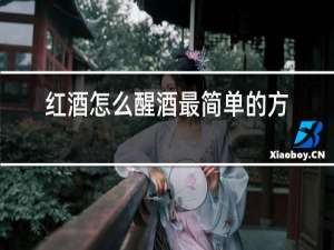 红酒怎么醒酒最简单的方法