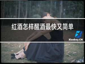 红酒怎样醒酒最快又简单