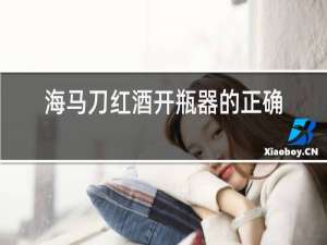 海马刀红酒开瓶器的正确使用方法