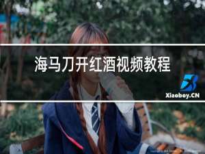 海马刀开红酒视频教程
