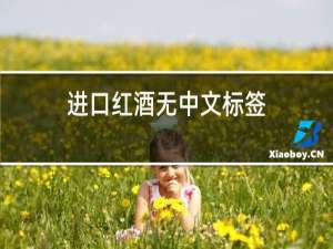 进口红酒无中文标签