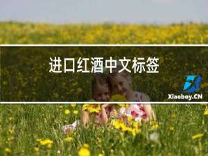 进口红酒中文标签