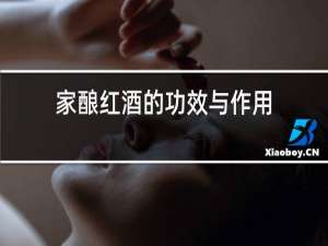 家酿红酒的功效与作用