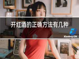 开红酒的正确方法有几种