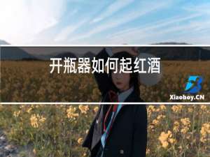 开瓶器如何起红酒