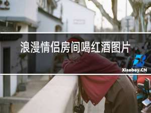 浪漫情侣房间喝红酒图片