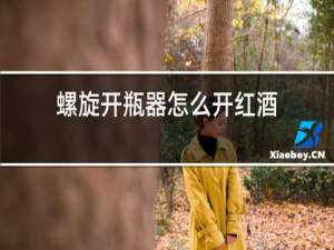 螺旋开瓶器怎么开红酒