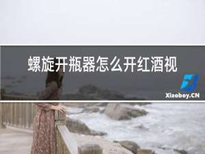 螺旋开瓶器怎么开红酒视频
