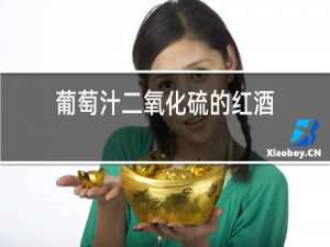 葡萄汁二氧化硫的红酒