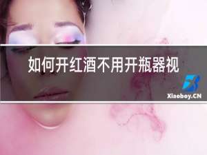 如何开红酒不用开瓶器视频