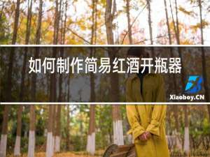 如何制作简易红酒开瓶器