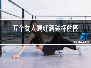 五个女人喝红酒碰杯的图片